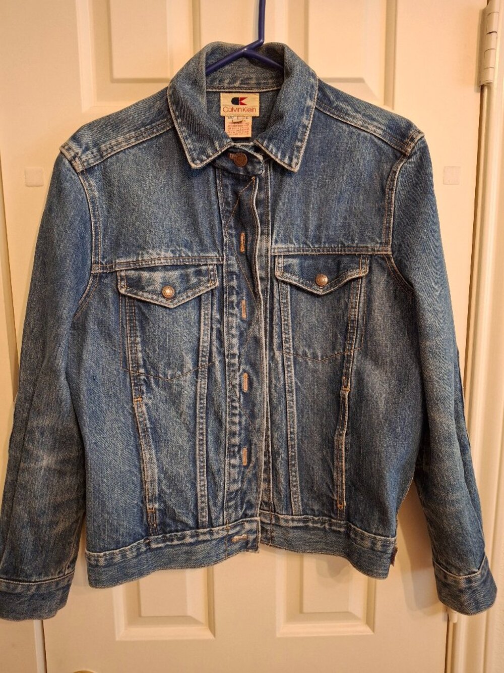 Vintage Calvin Klein Denim Jacket - Women's Large - Picture 1 of 9